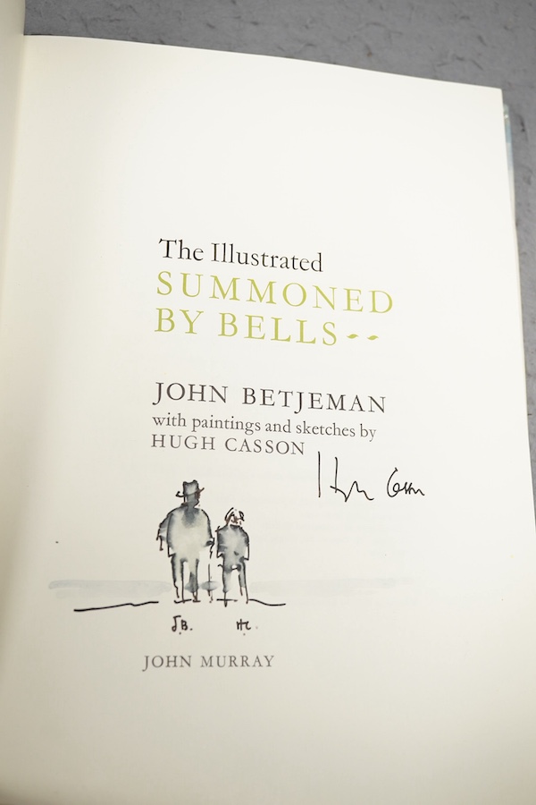 Betjeman John - The Illustrated Summoned By Bells. With paintings and sketches by Hugh Casson. 1st Edition. num. coloured and other illus. (some full page); signed on title by the artist, who has added a small pen and wa